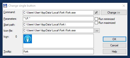 Total Commander Fork Toolbar Button