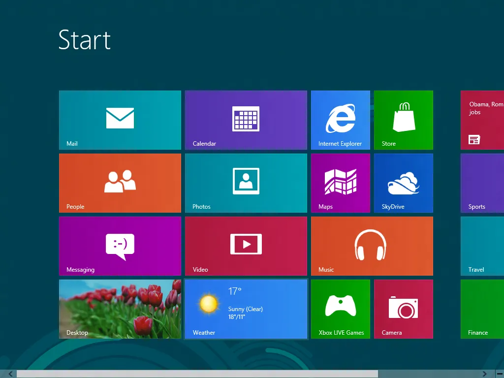 Windows 8 - Start Screen