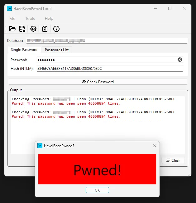 haveibeenpwned-local-password-check